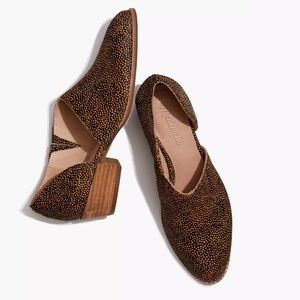 madewell | the lucie shoe spotted calf hair stacked heel 6.5